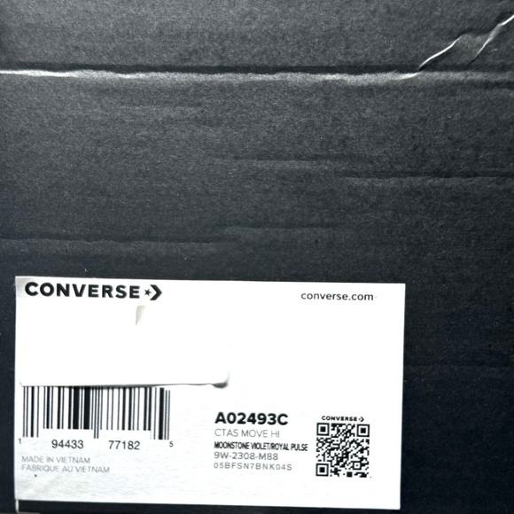 Converse Chuck Taylor Move Platform Shoes Violet Canvas Kids Women Skate A02493C - Picture 9 of 10